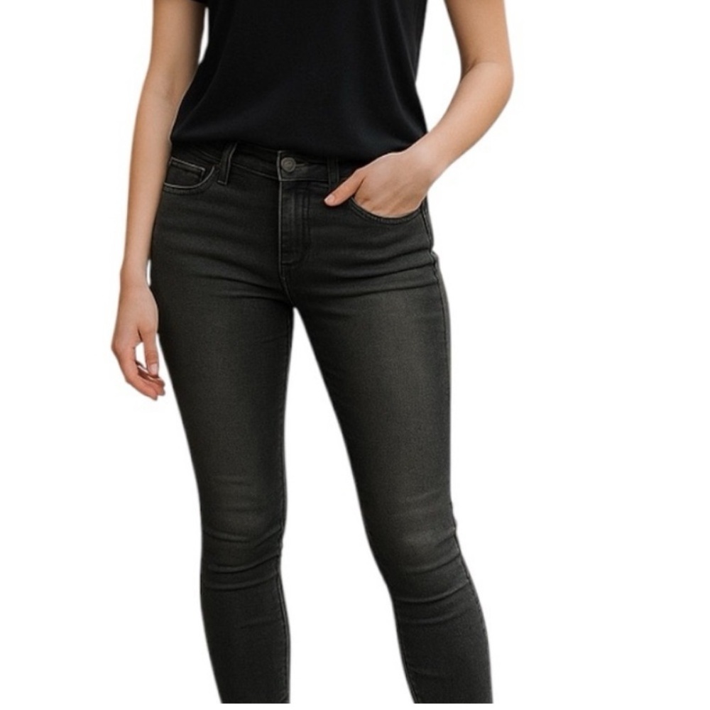 🦋 Faux LEATHER pants skinny Jeans METALLIC black ARTICLES OF SOCIETY SZ 25 NWOT